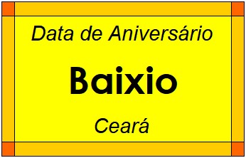 Data de Aniversário da Cidade Baixio