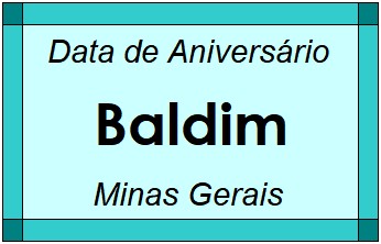 Data de Aniversário da Cidade Baldim