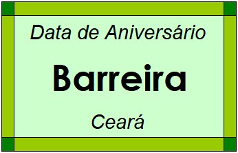 Data de Aniversário da Cidade Barreira