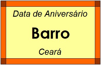 Data de Aniversário da Cidade Barro