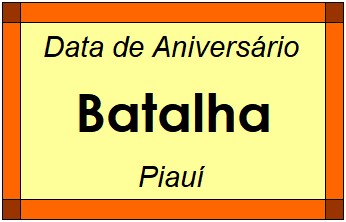 Data de Aniversário da Cidade Batalha