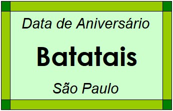 Data de Aniversário da Cidade Batatais