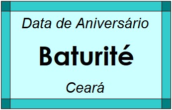 Data de Aniversário da Cidade Baturité