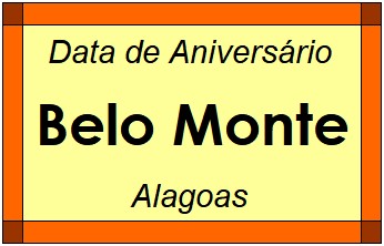 Data de Aniversário da Cidade Belo Monte