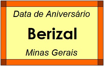 Data de Aniversário da Cidade Berizal