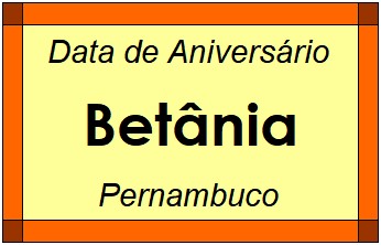 Data de Aniversário da Cidade Betânia