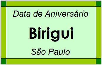 Data de Aniversário da Cidade Birigui