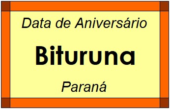 Data de Aniversário da Cidade Bituruna