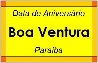 Data de Aniversário da Cidade Boa Ventura