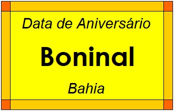 Data de Aniversário da Cidade Boninal