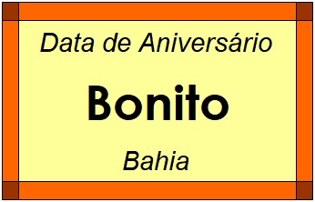 Data de Aniversário da Cidade Bonito