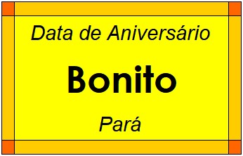 Data de Aniversário da Cidade Bonito