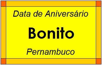 Data de Aniversário da Cidade Bonito