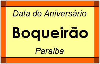 Data de Aniversário da Cidade Boqueirão