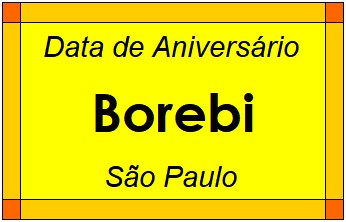 Data de Aniversário da Cidade Borebi