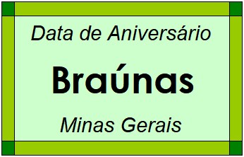 Data de Aniversário da Cidade Braúnas