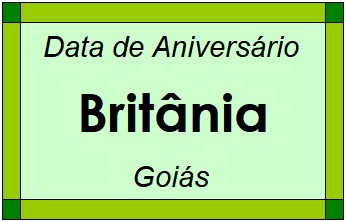 Data de Aniversário da Cidade Britânia