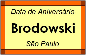 Data de Aniversário da Cidade Brodowski