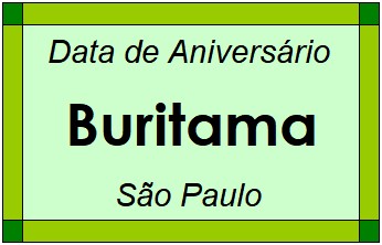 Data de Aniversário da Cidade Buritama