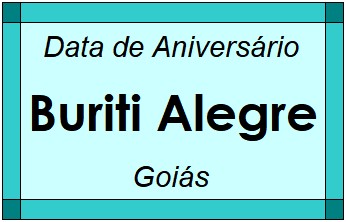 Data de Aniversário da Cidade Buriti Alegre