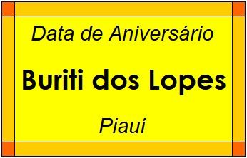 Data de Aniversário da Cidade Buriti dos Lopes