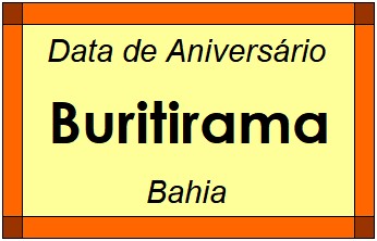 Data de Aniversário da Cidade Buritirama