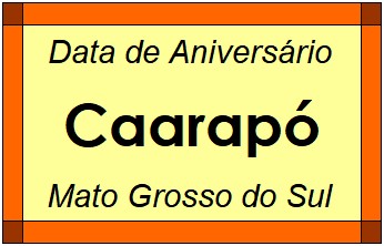 Data de Aniversário da Cidade Caarapó