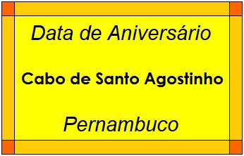 Data de Aniversário da Cidade Cabo de Santo Agostinho