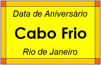 Data de Aniversário da Cidade Cabo Frio