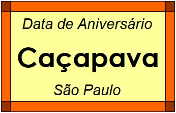 Data de Aniversário da Cidade Caçapava