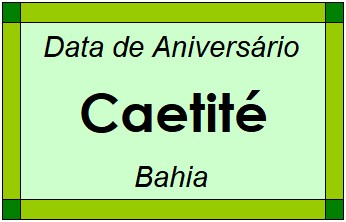 Data de Aniversário da Cidade Caetité