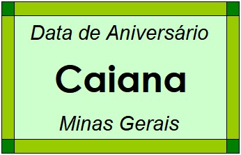 Data de Aniversário da Cidade Caiana