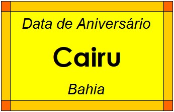 Data de Aniversário da Cidade Cairu