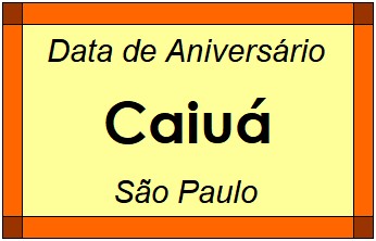 Data de Aniversário da Cidade Caiuá