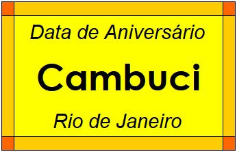 Data de Aniversário da Cidade Cambuci