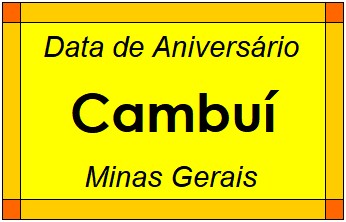 Data de Aniversário da Cidade Cambuí