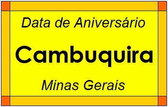 Data de Aniversário da Cidade Cambuquira