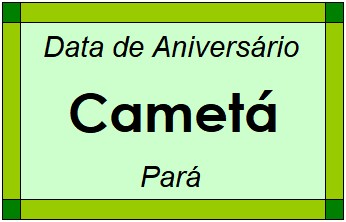 Data de Aniversário da Cidade Cametá