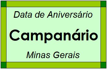 Data de Aniversário da Cidade Campanário