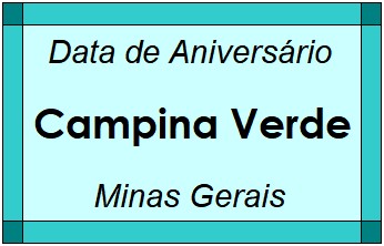 Data de Aniversário da Cidade Campina Verde