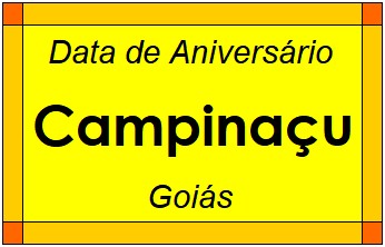 Data de Aniversário da Cidade Campinaçu