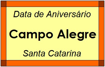 Data de Aniversário da Cidade Campo Alegre