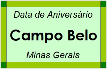 Data de Aniversário da Cidade Campo Belo