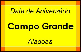 Data de Aniversário da Cidade Campo Grande