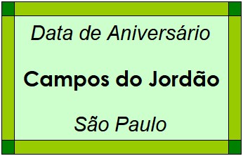 Data de Aniversário da Cidade Campos do Jordão