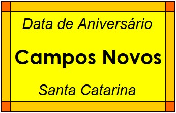 Data de Aniversário da Cidade Campos Novos