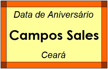 Data de Aniversário da Cidade Campos Sales