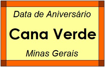 Data de Aniversário da Cidade Cana Verde