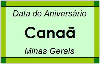 Data de Aniversário da Cidade Canaã