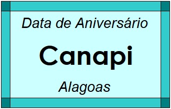 Data de Aniversário da Cidade Canapi